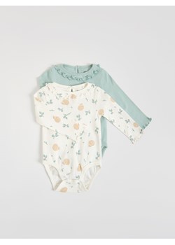 Reserved - Strukturalne body 2 pack - jasnozielony ze sklepu Reserved w kategorii Odzież dla niemowląt - zdjęcie 188091426