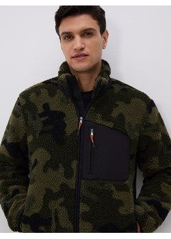 Reserved - Kurtka sherpa ze stójką - zielony ze sklepu Reserved w kategorii Kurtki męskie - zdjęcie 188091526