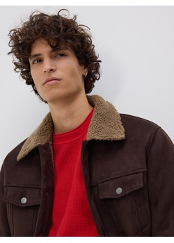 Reserved - Strukturalny sweter z bawełny - jasnofioletowy ze sklepu Reserved w kategorii Swetry męskie - zdjęcie 188091916