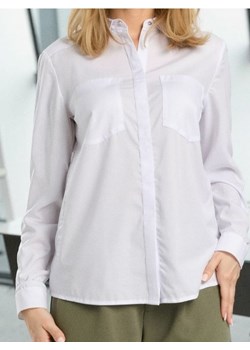 Sinsay - Wiskozowa koszula z kieszeniami - biały ze sklepu Sinsay w kategorii Koszule damskie - zdjęcie 188092508