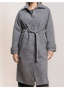 Sinsay - Długi płaszcz - szary ze sklepu Sinsay w kategorii Płaszcze damskie - zdjęcie 188092546