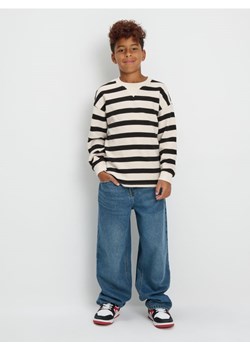 Sinsay - Jeansy baggy z efektem sprania - granatowy ze sklepu Sinsay w kategorii Spodnie chłopięce - zdjęcie 188092577