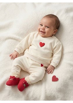 Sinsay - Bawełniana bluza crewneck z napisem na plecach - kremowy ze sklepu Sinsay w kategorii Bluzy i swetry - zdjęcie 188092589