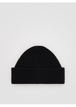 Reserved - Czapka beanie z wiskozą - czarny ze sklepu Reserved w kategorii Czapki zimowe męskie - zdjęcie 188093075