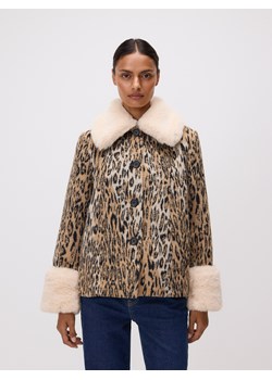 Reserved - Kurtka w żakardowy wzór panterki - wielobarwny ze sklepu Reserved w kategorii Kurtki damskie - zdjęcie 188093078