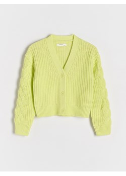 Reserved - Kardigan na guziki - zielony ze sklepu Reserved w kategorii Swetry dziewczęce - zdjęcie 188093217