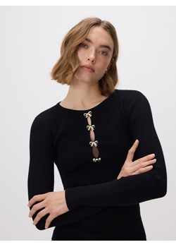 Reserved - Bluzka z ozdobną aplikacją - czarny ze sklepu Reserved w kategorii Bluzki damskie - zdjęcie 188093359