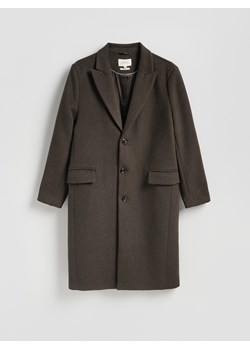 Reserved - Płaszcz z wełną - zielony ze sklepu Reserved w kategorii Płaszcze męskie - zdjęcie 188093367