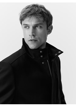 Reserved - Krótki płaszcz ze stójką - czarny ze sklepu Reserved w kategorii Płaszcze męskie - zdjęcie 188093728