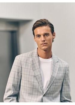 Reserved - T-shirt regular z interlokowym splotem - biały ze sklepu Reserved w kategorii T-shirty męskie - zdjęcie 188096396