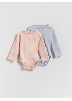 Reserved - Bawełniane body 2 pack - brudny róż ze sklepu Reserved w kategorii Odzież dla niemowląt - zdjęcie 188096507