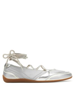 Baleriny KARL LAGERFELD Altia KL66111 Srebrny ze sklepu eobuwie.pl w kategorii Balerinki - zdjęcie 188096699