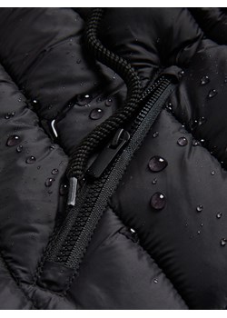 Reserved - Długi pikowany płaszcz z kapturem - czarny ze sklepu Reserved w kategorii Płaszcze dziewczęce - zdjęcie 188097968