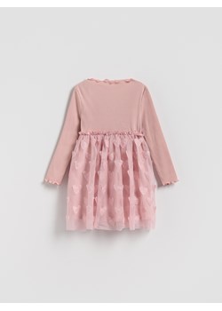 Reserved - Sukienka z tiulem - brudny róż ze sklepu Reserved w kategorii Sukienki dziewczęce - zdjęcie 188097999