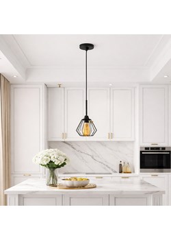 Minimalistyczna lampa wisząca 1-płomienna KOLOMBO LOFT czarna druciana w stylu loftowym ze sklepu Lysne w kategorii Lampy wiszące - zdjęcie 188098146