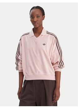 adidas Bluza Terry Towel KD1400 Różowy Oversize ze sklepu MODIVO w kategorii Bluzy damskie - zdjęcie 188098368