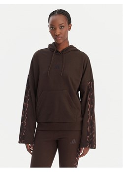 adidas Bluza Seasonal Essentials Leopard Print KA4683 Brązowy Loose Fit ze sklepu MODIVO w kategorii Bluzy damskie - zdjęcie 188098399