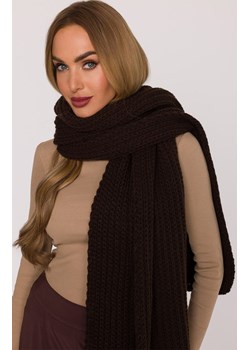 Zimowy szal damski brązowy M896, Kolor brązowy, Rozmiar uniwersalny, MOE ze sklepu Primodo w kategorii Szaliki i chusty damskie - zdjęcie 188099235
