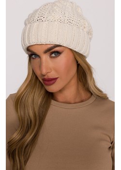 Czapka damska beanie ecru M897, Kolor ecru, Rozmiar uniwersalny, MOE ze sklepu Primodo w kategorii Czapki zimowe damskie - zdjęcie 188099267