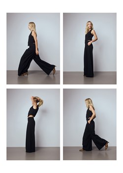 Reserved - Szerokie spodnie z zakładkami - czarny ze sklepu Reserved w kategorii Spodnie damskie - zdjęcie 188099818