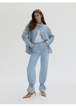 Reserved - Jeansy straight z wysokim stanem - niebieski ze sklepu Reserved w kategorii Jeansy damskie - zdjęcie 188100025