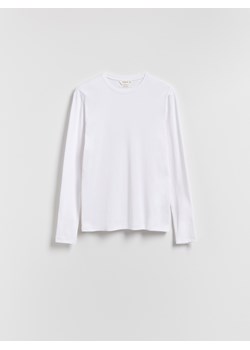 Reserved - Longsleeve super slim fit - biały ze sklepu Reserved w kategorii T-shirty męskie - zdjęcie 188100348