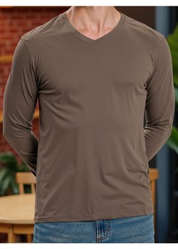 Sinsay - Bawełniana koszulka basic - brązowy ze sklepu Sinsay w kategorii T-shirty męskie - zdjęcie 188100437