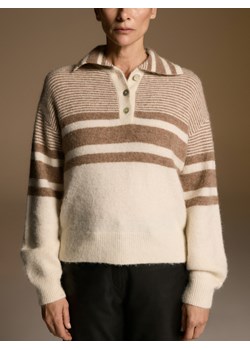 Reserved - Sweter z kołnierzykiem - złamana biel ze sklepu Reserved w kategorii Swetry damskie - zdjęcie 188101109