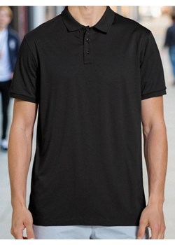 Sinsay - Bawełniana koszulka polo - czarny ze sklepu Sinsay w kategorii T-shirty męskie - zdjęcie 188101169