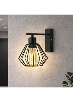 Czarny kinkiet do salonu loft FRESNO LOFT ze sklepu Lysne w kategorii Lampy ścienne - zdjęcie 188101305