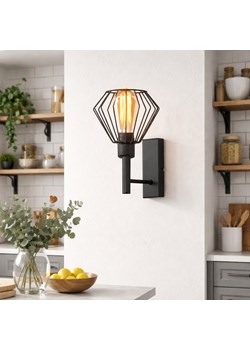 Czarny kinkiet ścienny industrialny loft AKABRA LOFT ze sklepu Lysne w kategorii Lampy ścienne - zdjęcie 188101308