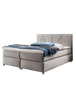 Jasnoszare łóżko kontynentalne boho 5 rozmiarów G1-F59 ze sklepu Edinos.pl w kategorii Łóżka i materace - zdjęcie 188101518