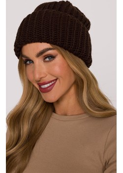 Czapka damska beanie brązowa M895, Kolor brązowy, Rozmiar uniwersalny, MOE ze sklepu Primodo w kategorii Czapki zimowe damskie - zdjęcie 188101827