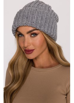 Czapka damska beanie szara M895, Kolor szary, Rozmiar uniwersalny, MOE ze sklepu Primodo w kategorii Czapki zimowe damskie - zdjęcie 188101839