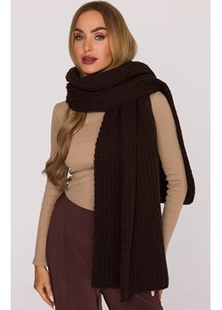 Zimowy szal damski brązowy M896, Kolor brązowy, Rozmiar uniwersalny, MOE ze sklepu Primodo w kategorii Szaliki i chusty damskie - zdjęcie 188101848