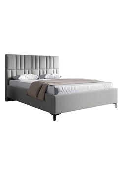 Jasnoszare łóżko tapicerowane z pojemnikiem 4 rozmiary - Eserra ze sklepu Edinos.pl w kategorii Łóżka i materace - zdjęcie 188102039