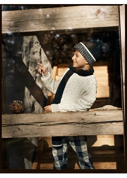 Reserved - Prążkowana czapka beanie - granatowy ze sklepu Reserved w kategorii Czapki dziecięce - zdjęcie 188102075