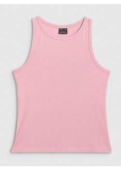 Damski top basic 4F 4FWMM00TSLEF132 - różowy ze sklepu Sportstylestory.com w kategorii Bluzki damskie - zdjęcie 188102096