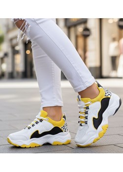 Sznurowane damskie buty sportowe sneakersy /A2-2 12353 S253/ ze sklepu Pantofelek24.pl w kategorii Buty sportowe damskie - zdjęcie 188102279