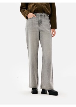 Sinsay - Jeansy wide leg z efektem sprania - szary ze sklepu Sinsay w kategorii Jeansy damskie - zdjęcie 188103217