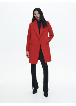 Reserved - Płaszcz z wełną - czerwony ze sklepu Reserved w kategorii Płaszcze damskie - zdjęcie 188103566