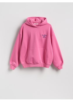 Reserved - Bluza z haftowanym napisem - różowy ze sklepu Reserved w kategorii Bluzy damskie - zdjęcie 188104239