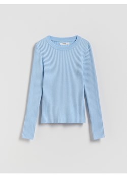 Reserved - Prążkowany sweter - jasnoniebieski ze sklepu Reserved w kategorii Swetry dziewczęce - zdjęcie 188104287