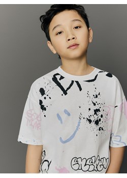 Reserved - T-shirt z nadrukiem - złamana biel ze sklepu Reserved w kategorii T-shirty chłopięce - zdjęcie 188104346