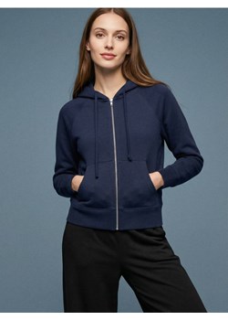 Sinsay - Rozpinana bluza z kapturem - granatowy ze sklepu Sinsay w kategorii Bluzy damskie - zdjęcie 188104756