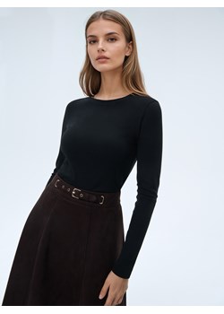 Mohito - Czarna bluzka basic - czarny ze sklepu Mohito w kategorii Bluzki damskie - zdjęcie 188104996