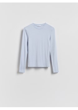 Reserved - Longsleeve z włókna bambusowego - jasnoniebieski ze sklepu Reserved w kategorii Bluzki damskie - zdjęcie 188105179