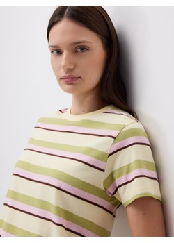 Reserved - T-shirt w paski - wielobarwny ze sklepu Reserved w kategorii Bluzki damskie - zdjęcie 188106158