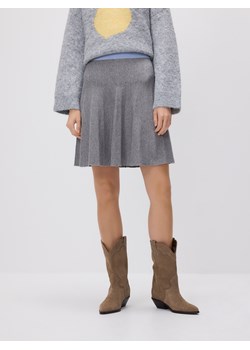 Reserved - Spódnica z wiskozą - jasnoszary ze sklepu Reserved w kategorii Spódnice - zdjęcie 188106176