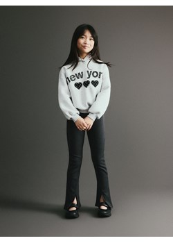 Reserved - Spodnie flare z rozcięciami - ciemnoszary ze sklepu Reserved w kategorii Spodnie dziewczęce - zdjęcie 188106557